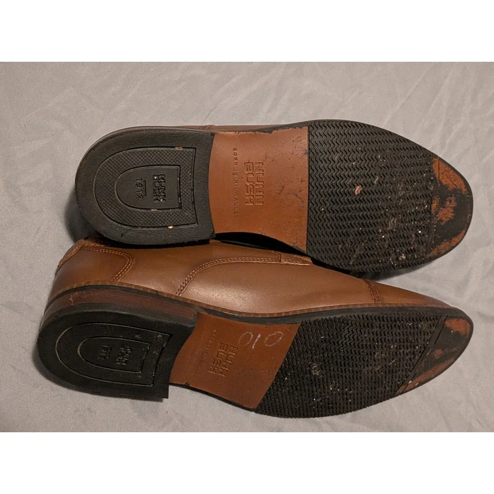 Nunn Bush Men's Centro Flex Cap Toe Oxfords Brown Dress Shoes 81085 Size 9.5W
